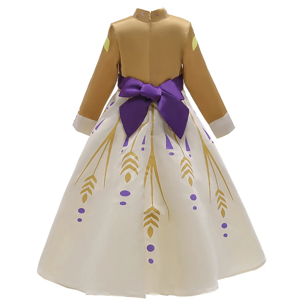 

Snow Queen cosplay girl Princess Dress Costume Girl Dresses Kid Children New Year Clothing Christmas Gift For Girl autumn dress