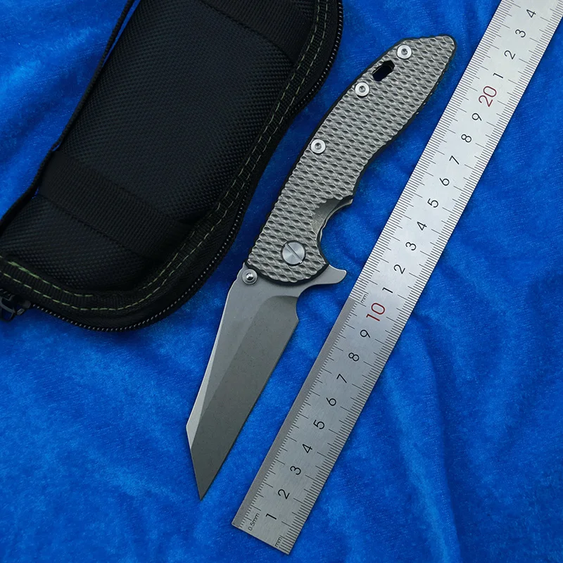 Складной нож LEMIFSHE Flipper XM18 M390 титановый Карманный Клинок с шарикоподшипником для