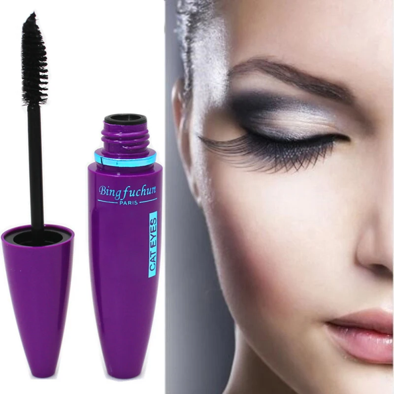 1pc Black Fiber Lash Mascara waterproof anti sweat Curling Lengthening Thick Waterproof Colossal mascara TSLM1 |