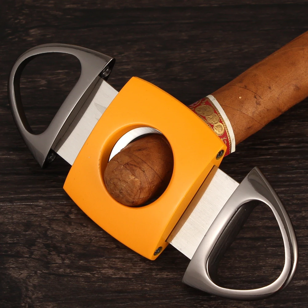 COHIBA Карманный Каттер для сигар из нержавеющей стали гильотина роскошные