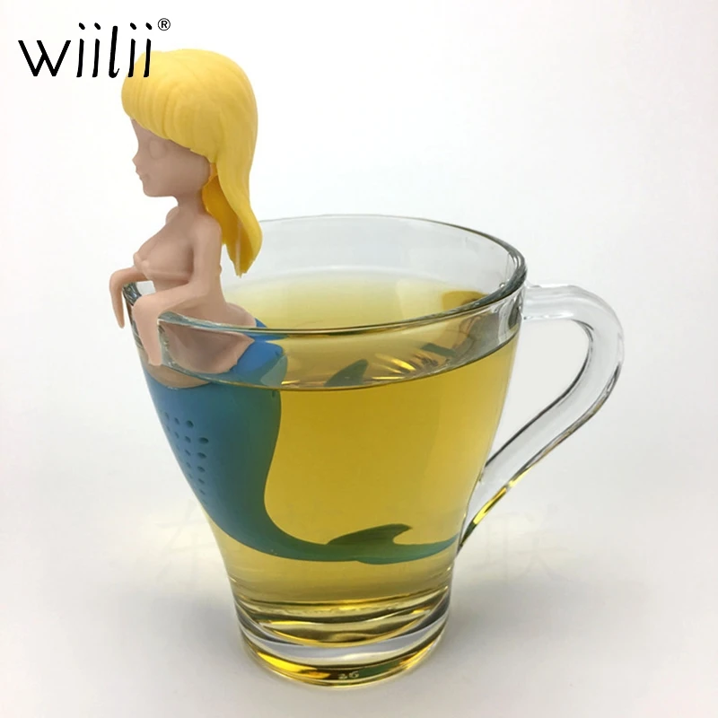 1 шт. милый женский чай с рыбками многоразовый Силиконовый Фильтр для чая