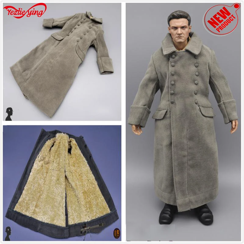 

1/6 Scale accessories Male Clothes Military Dragon DML WWII German Greatcoat Winter Coats For 12" Soldier Action Figure model