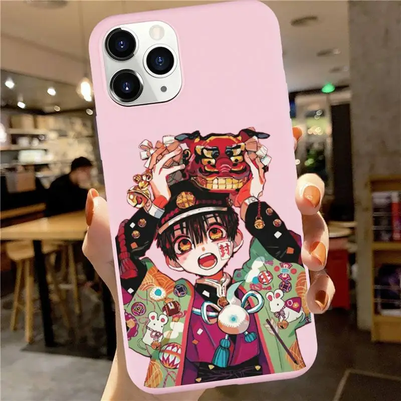 

japan anime Toilet Bound Hanako Kun Phone Case Candy Color for iPhone 6 7 8 11 12 s mini pro X XS XR MAX Plus