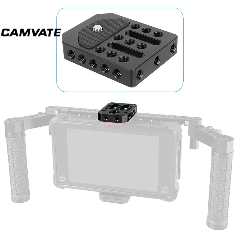 Universal do Queijo do Monitor de Camvate Entalhes de Montagem para a Gaiola do Monitor da Câmera Baixa com 1 Placa Parafuso Rosqueado & Dois – 4 -20