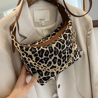 vintage canvas zebra single shoulder bag womens sexy leopard armpit bag french casual versatile fashion printed crescent bag
