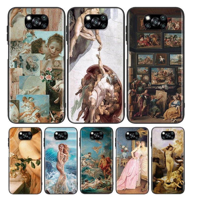 

Of Venus Oil Art For Xiaomi Poco X3 NFC M2 X2 F2 F3 C3 M3 F1 Pro Mi Play Mix 3 A3 A2 A1 Lite Soft Phone Case