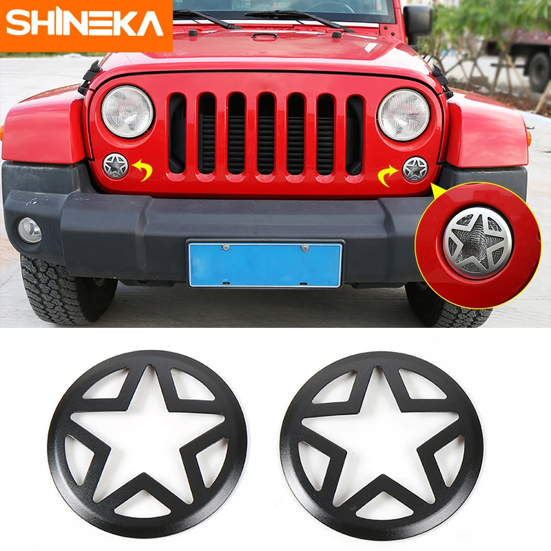 Стайлинг автомобиля SHINEKA для Jeep Wrangler JK 07 16 накладка на переднюю сигнальную лампу