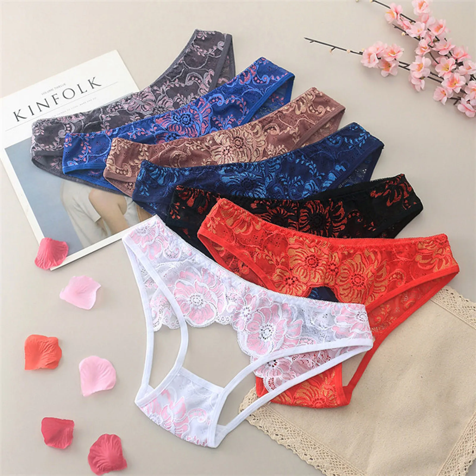 

Women's Panties Underwear Women Sexy Underwear Lace Perspective Sensuality Buttocks Hollow Underpant sexy lingerie