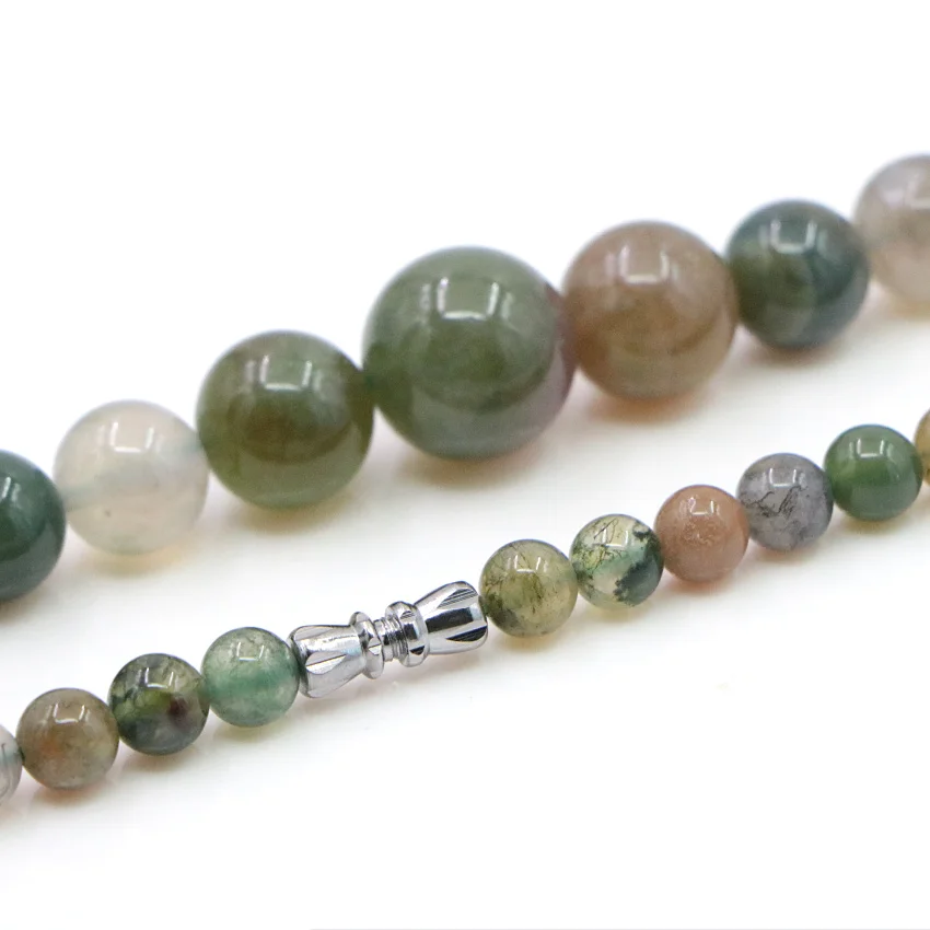 Высококачественное натуральное гемологическое ожерелье из индийских агатов с бусинами 6-14 мм для женщин и девочек, ювелирное изделие, подарок на Рождество, йога, оптовая цена.