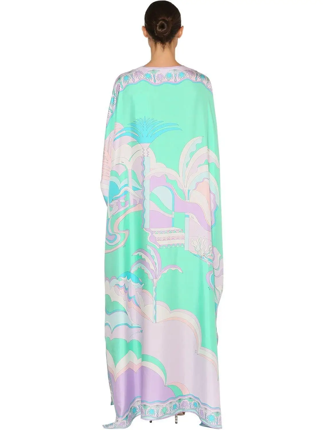 Новое Женское модное эластичное трикотажное свободное повседневное шелковое