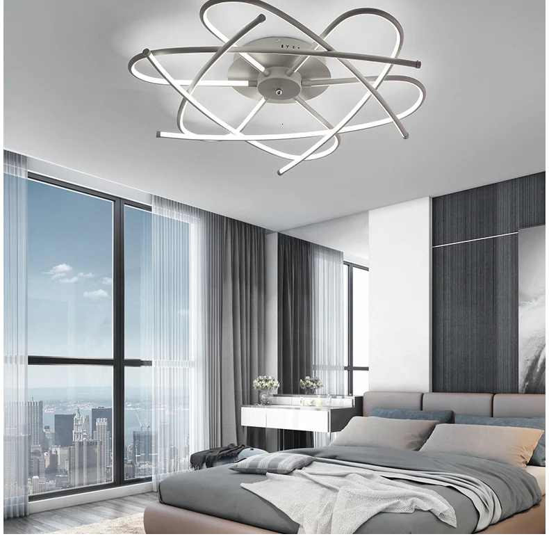 Люстры освещение для гостиной спальни Lustre fro home 110V 220V алюминиевая Потолочная люстра для дома с дистанционным затемнением