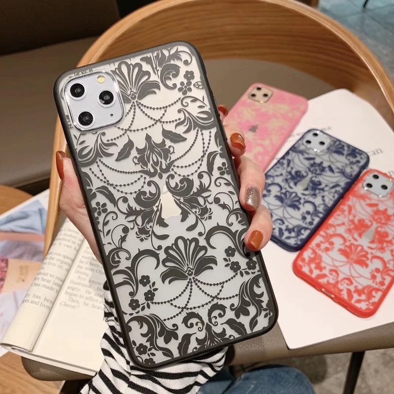Sexy Lace Floral Paisley Retro Flower Phone Case for iphone 11 XR XS Pro Max X 6 S 7 8 Plus Mandala Henna Back Cover Coque Gifts | Мобильные