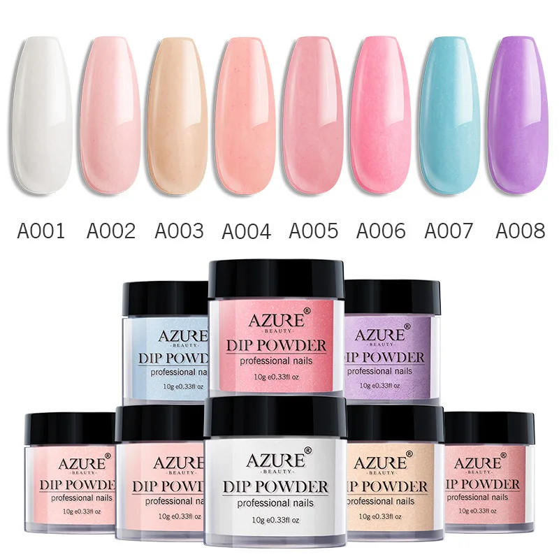 Набор для дизайна ногтей Azure Beauty блестящий порошок базовое пальто верхнее