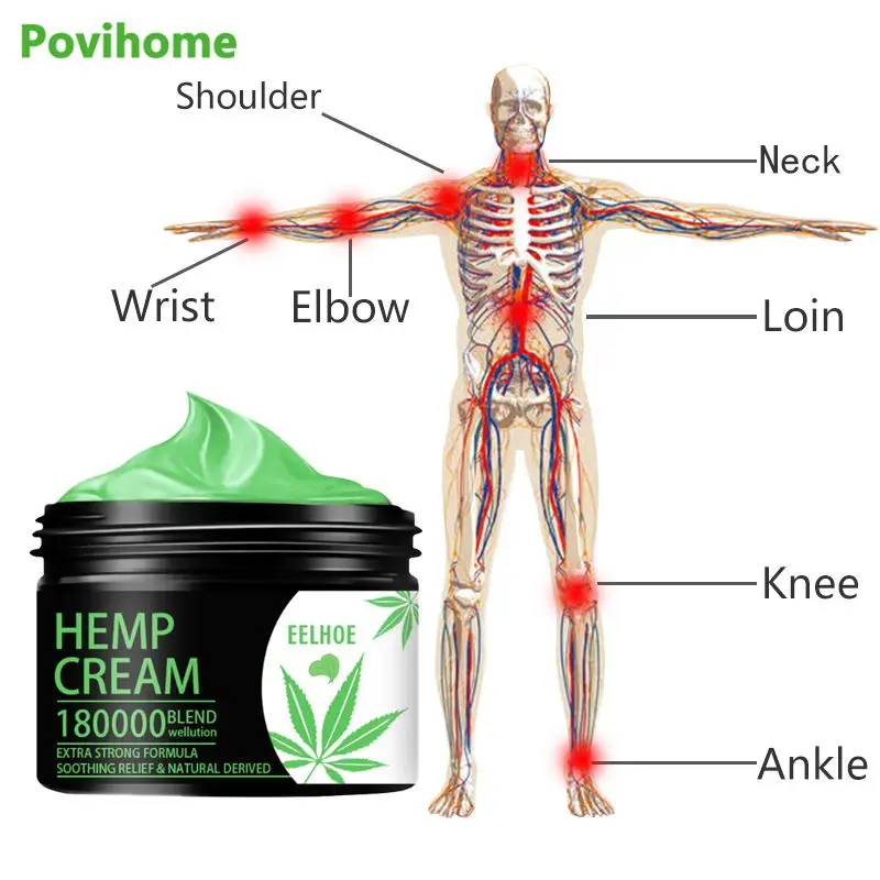 

50g Soft Natural Anti-Inflammation Hemp Cream Pain Relief Relieve Musle Neck Pain Balm Ointment For Rheumatoid Arthritis Joint
