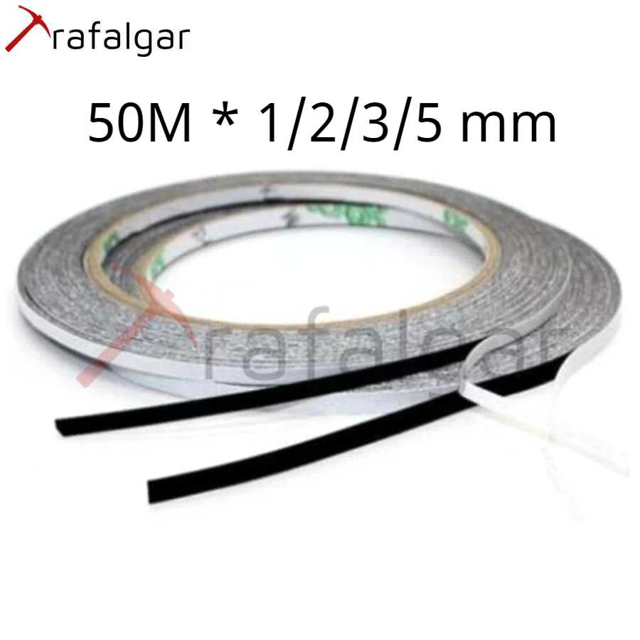 Двусторонняя клейкая лента 50 м Черная для фиксации телефона мобильного