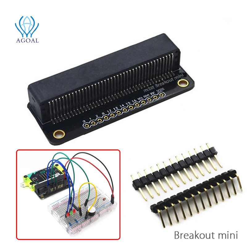 

BBC Micro:bit Microbit Development Expansion Board Module Breakout Breadboard Adapter Plate Breakout Mini With 2pcs Pins