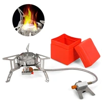 mini camping stoves outdoor gas stove folding 3500w split stoves aluminum hiking cooking picnic cooker burners backpacking stove