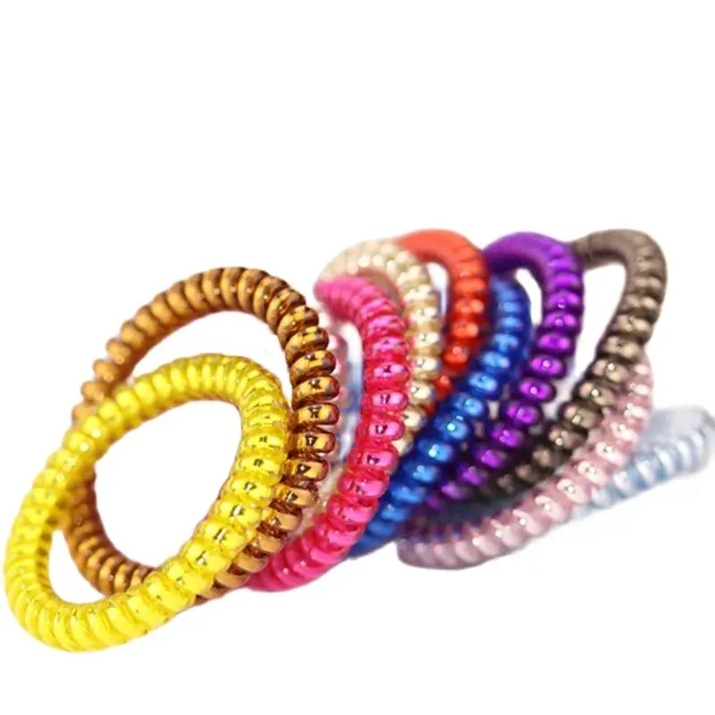 

Hot Telephone Wire Hair Band Rubber Holders Elastic Gum For Girl Women Ring Accessory Lots 100 Pcs