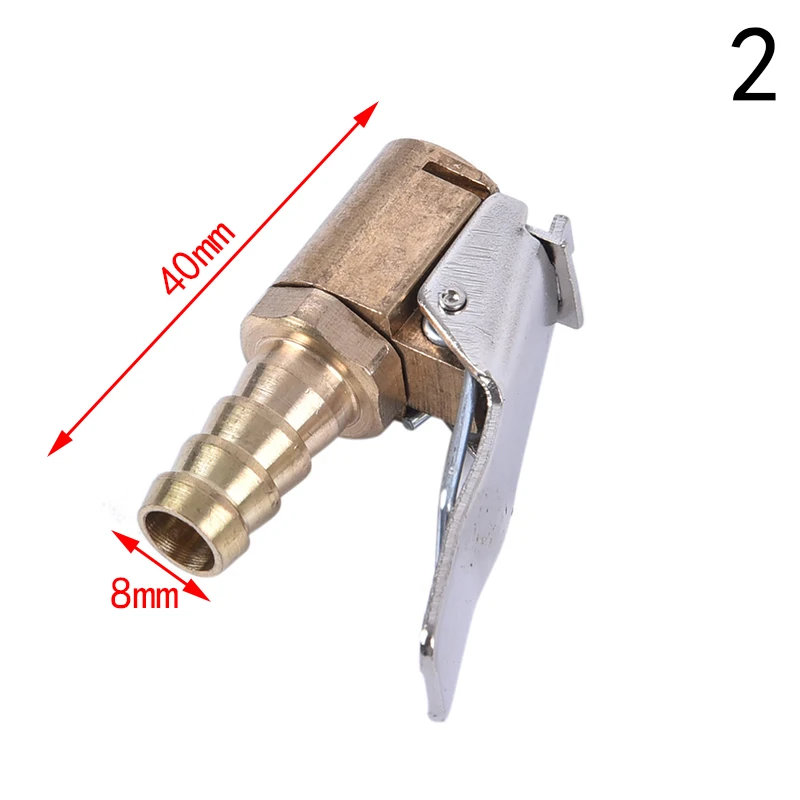 

Brass Car Tyre Inflator Valve Connector Air Chuck Tire Clip Lock-on Car Adapter Valve