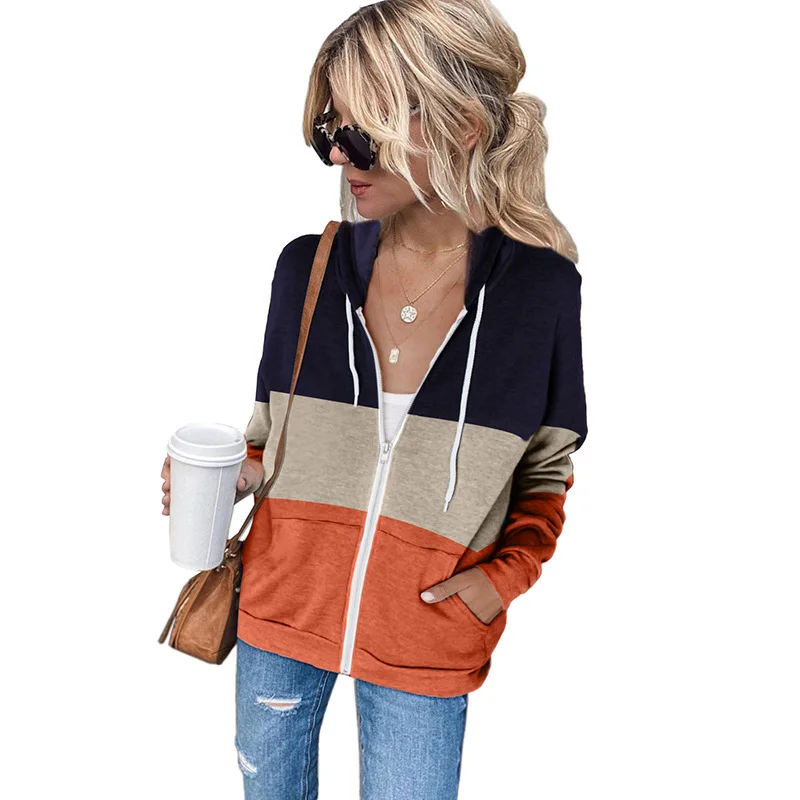 

Autumn/Winter 2020 new style zipper sweatshirt long-sleeved women hoodie and zip-up pocket cardigan ladies street coat