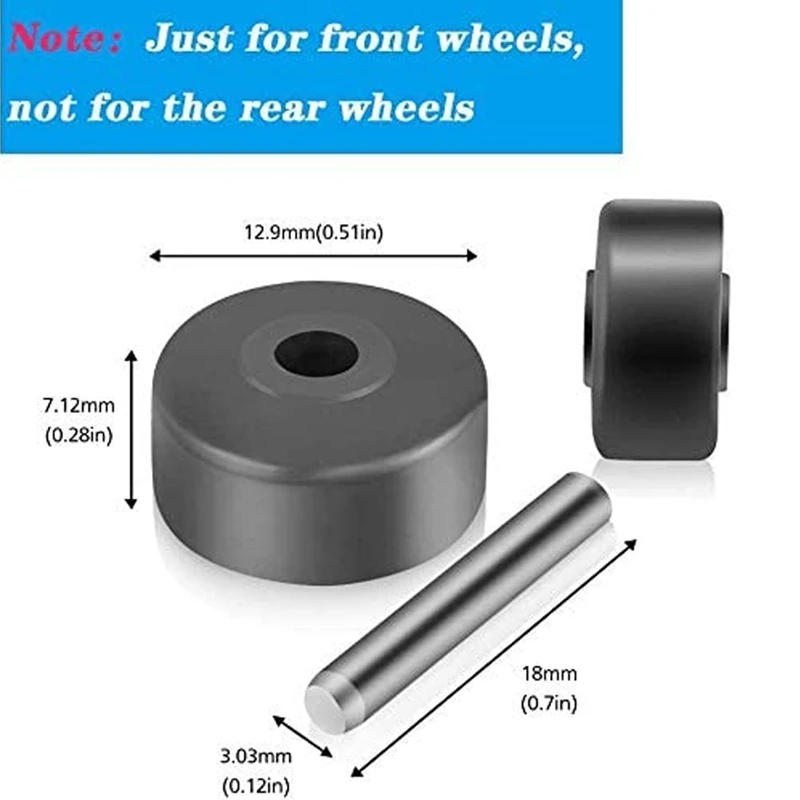 

4Set Front Wheels for Shark Navigator Vacuum Cleaner NV350,NV351,NV352,NV355, NV356E, NV360