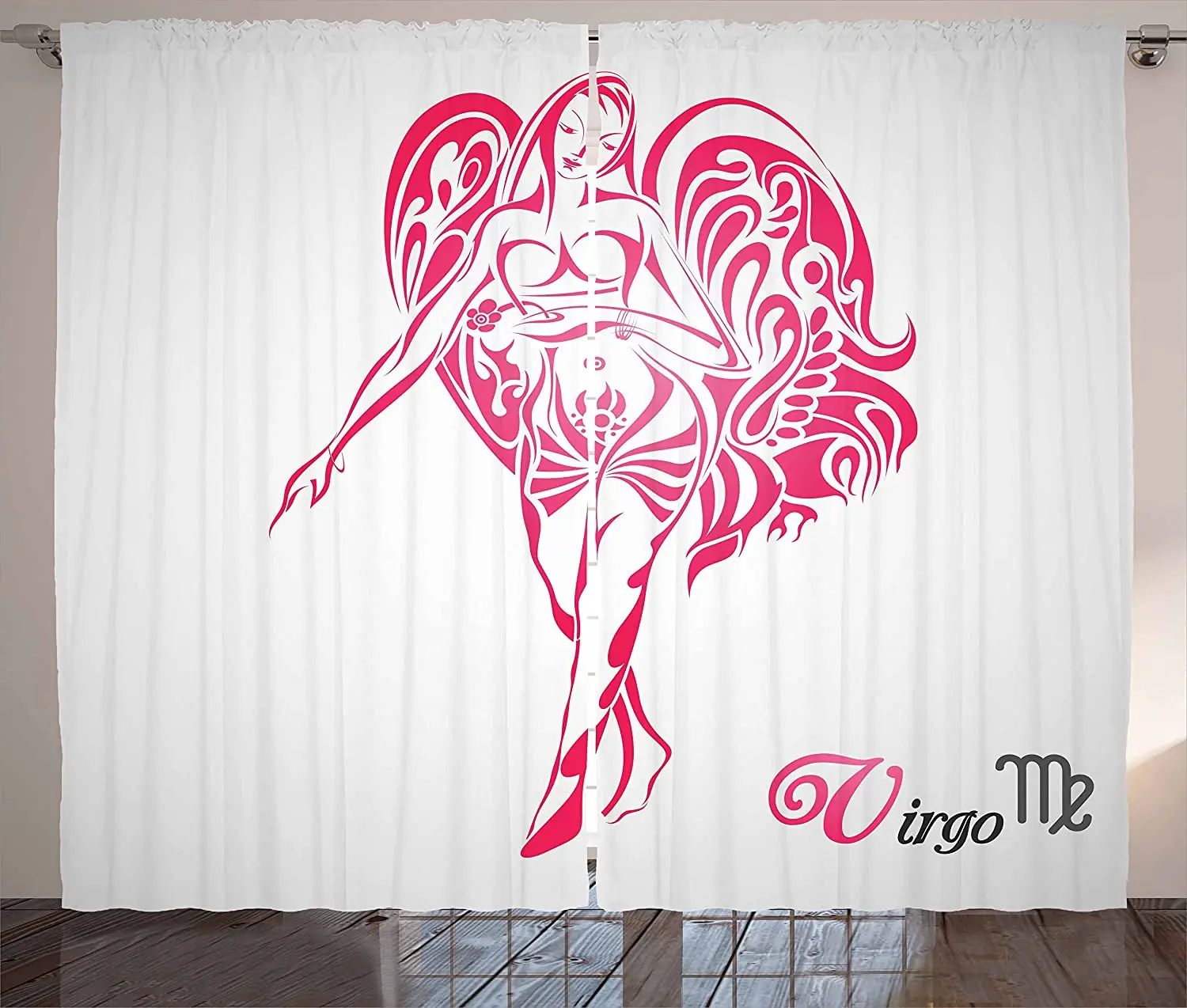 

Zodiac Virgo Thermal Blackout Curtain for Living Room Bedroom Kitchen Home Hotel Coffee Decor Opaque Window Curtains