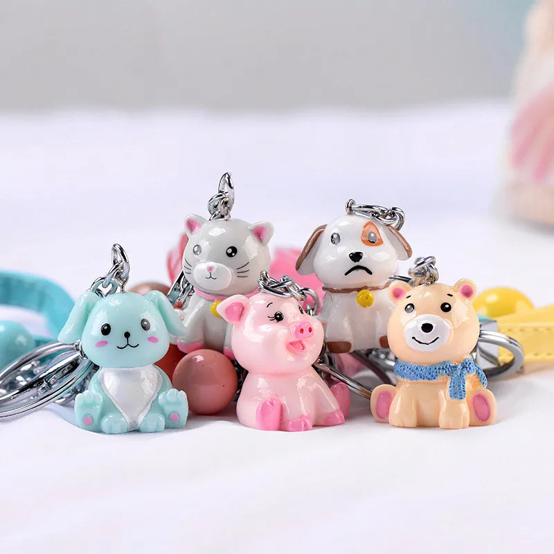 Моделирование животных свинья собака кошка Медведь Аниме Фигурка Мультфильм