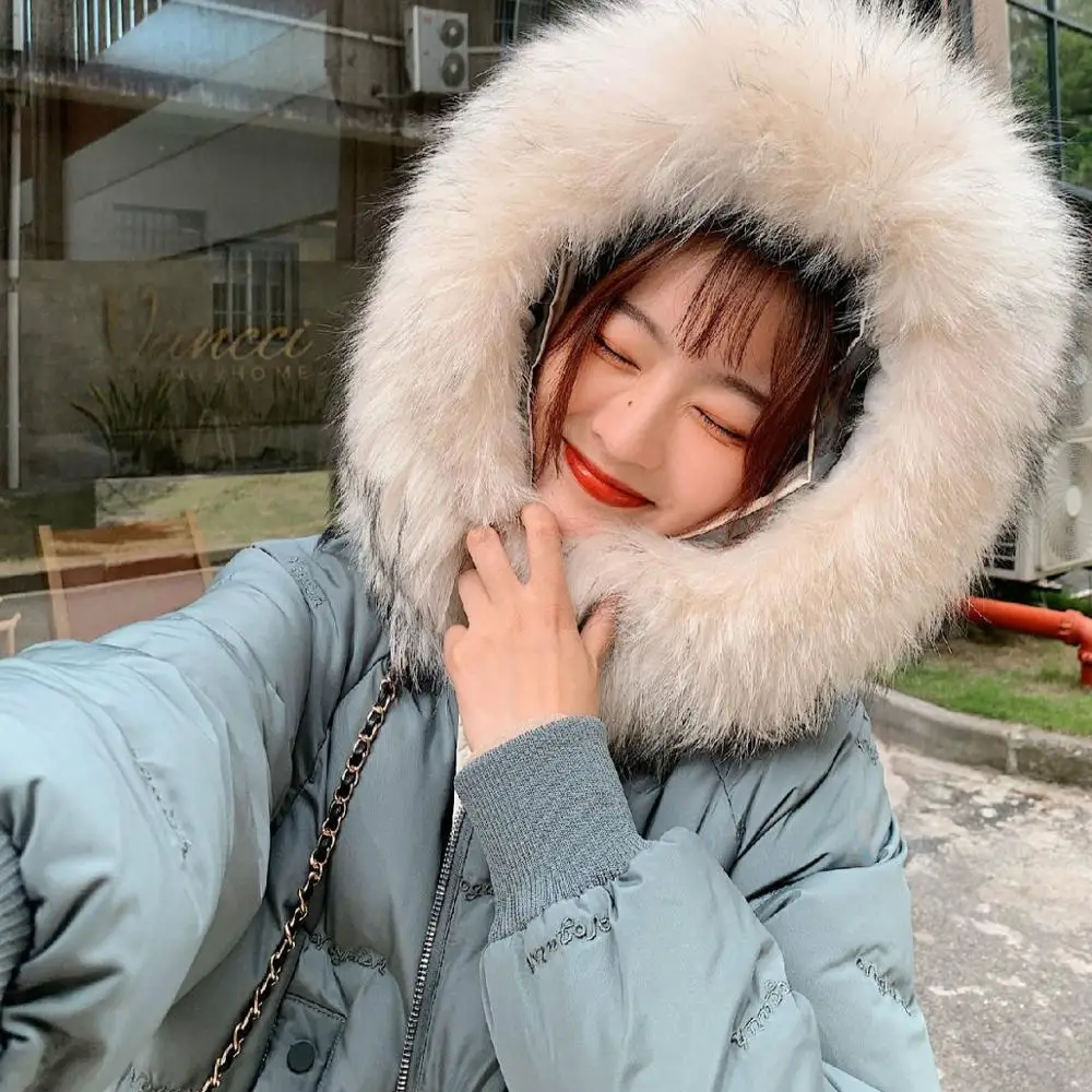 Зимняя куртка-пуховик женская одежда топы и блузки сохраняющие тепло длинное