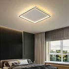 MDWELL современные светодиодные потолочные лампы для гостиной, спальни, пульт дистанционного управления + App SquareRound plafonnier, светодиодные потолочные светильники