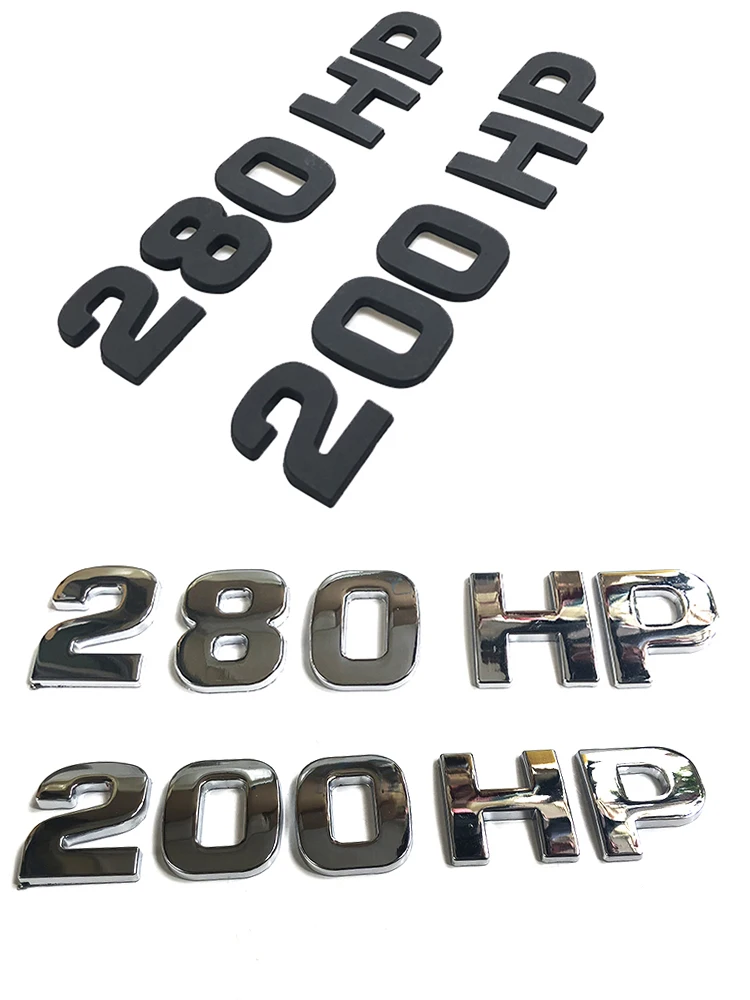 

3D 280HP 200HP Metal Car personalized trunk decoration stickers For Alfa Romeo Giulia 159 Stelvio 147 Exterior Decoration