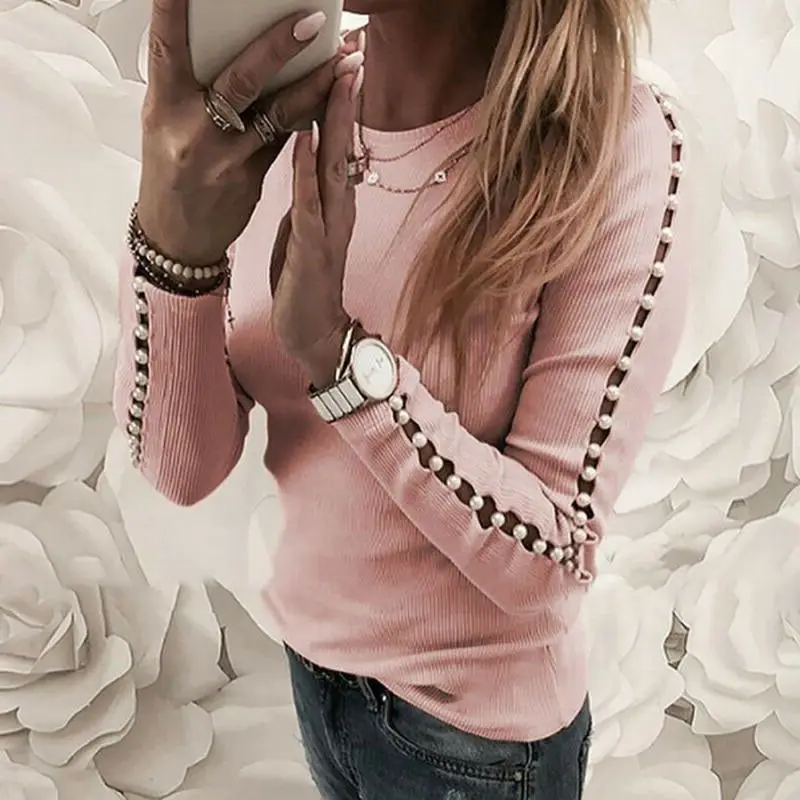 

Womens Ladies Long Sleeve Casual Blouse Winter Sweatshirt Shirt Tops Size 10-18