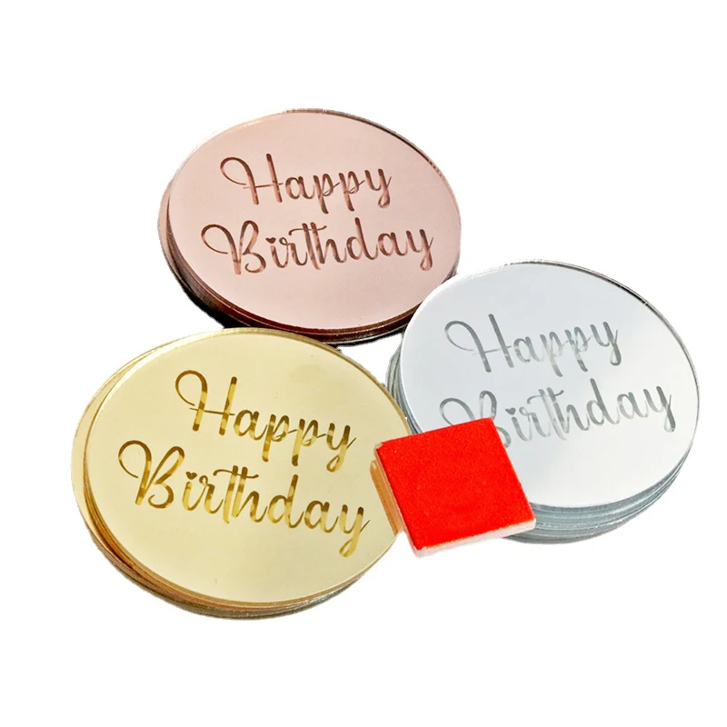 10 шт. новый золотой Топпер для торта на день рождения десерт украшения акриловый