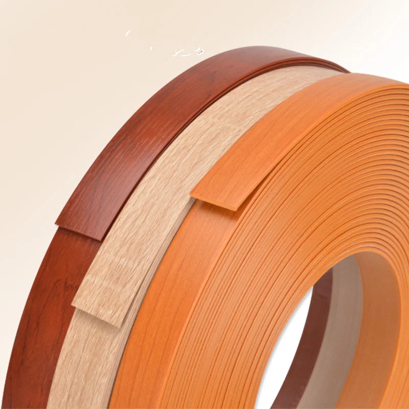 

10M Hot Melt PVC Furniture edge banding strip Protector tape adhesive veneer sheets for Cabinet Table Wood Surface Edging Decor