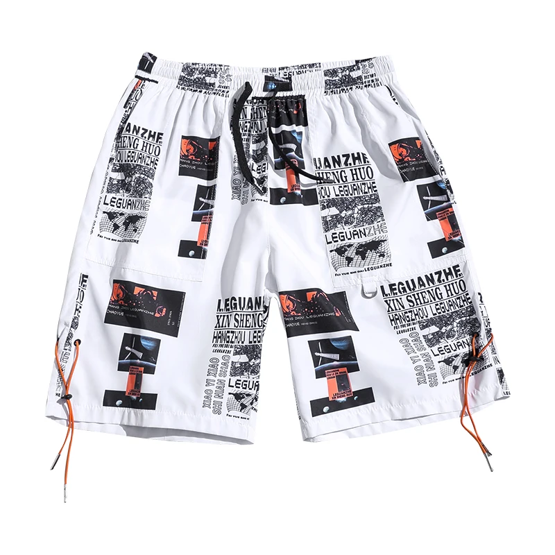 

Fashion Men's Shorts 2020 Summer Mens Beach pants Large Size 5XL Ribbon Leisure Sweatpants Printed Shorts Jogger Hommes