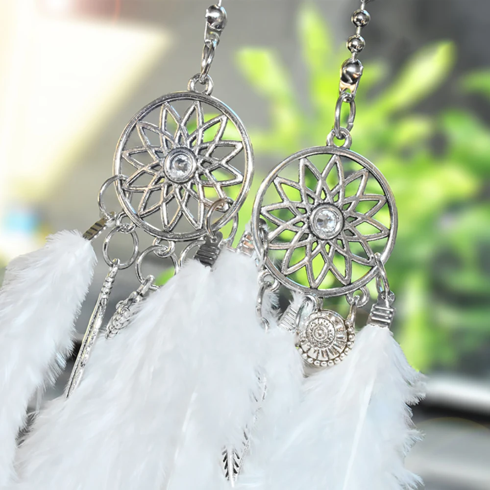 

Mini Dream Catcher Car Pendant Wind Chimes Feather Decoration Home Decor & Wall Hanging Adornment Handmade Dreamcatcher Gifts