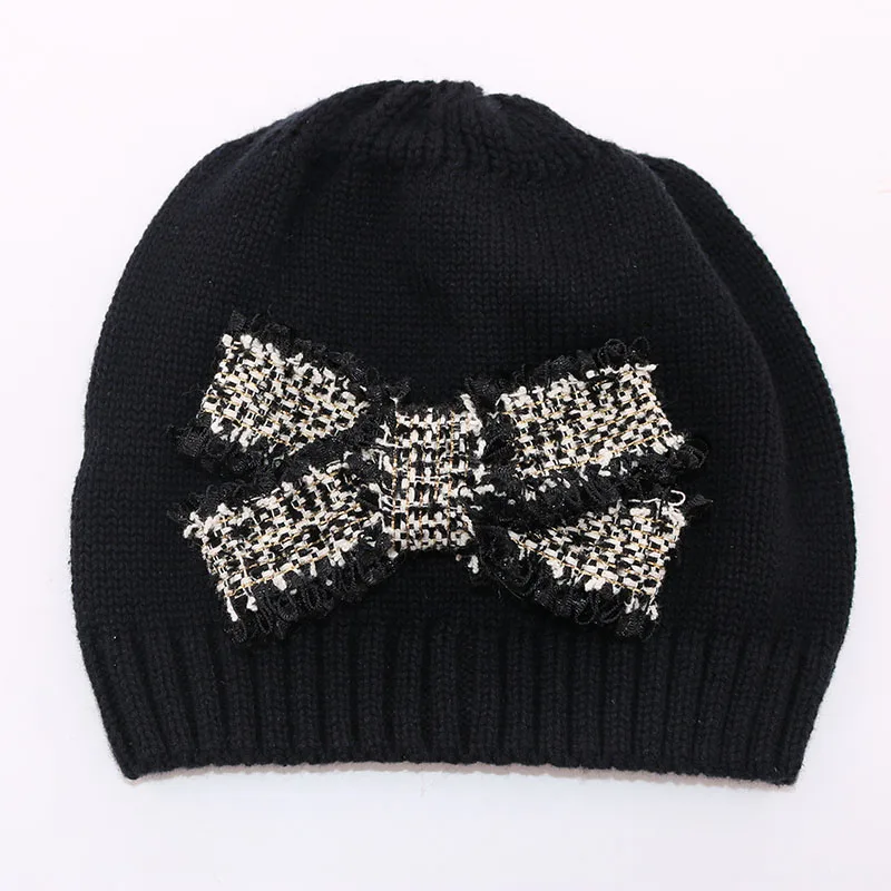 Милый ношеный детский бант яркие детские шапочки из мягкого хлопка с бантом и