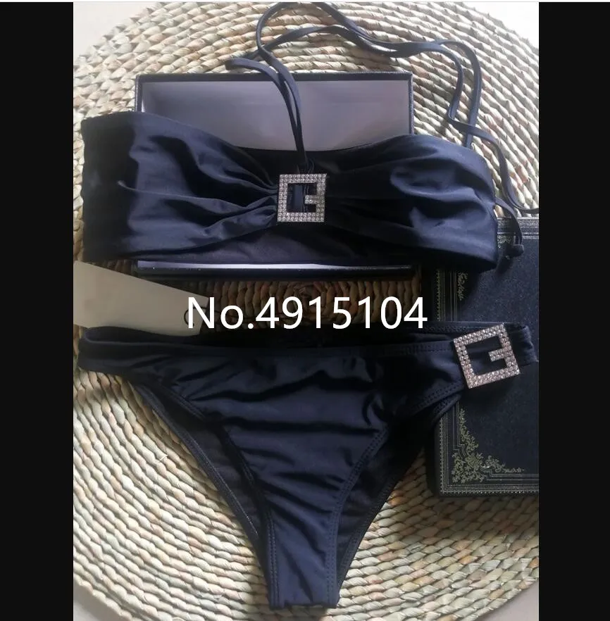 

Rhinestone Luxury Designer Two Pieces Bikini Set Sexy Biquini 2021 Brand Push Up Swimsuit Bathing Suits Brazil Bikinis Swimwear