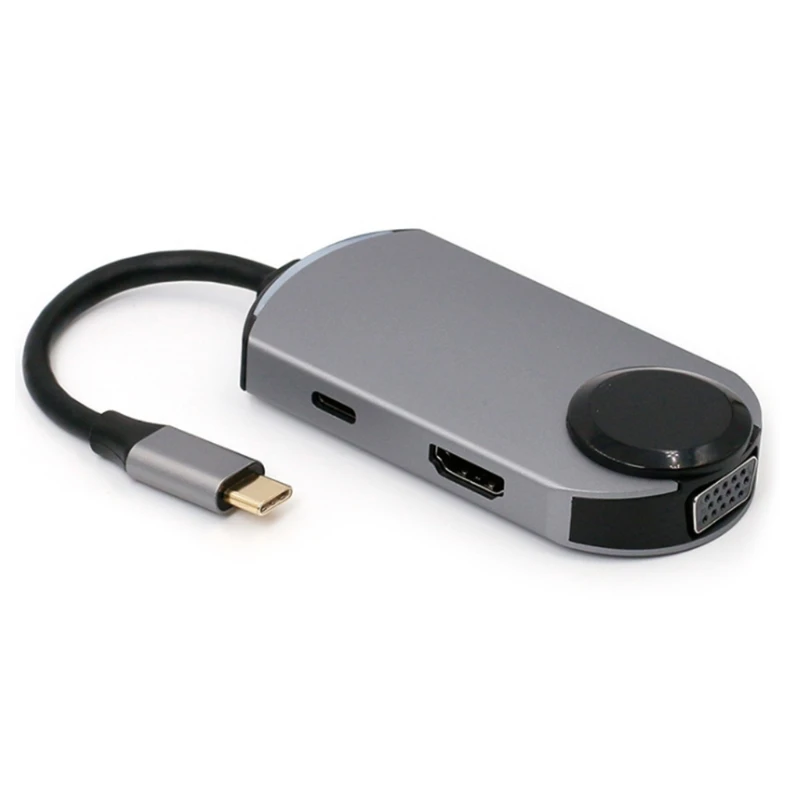 

USB-концентратор на 3 порта USB Type-C, совместимый с HDMI-USB3. Док-станция типа C 0, адаптер для быстрой зарядки PD HCCY