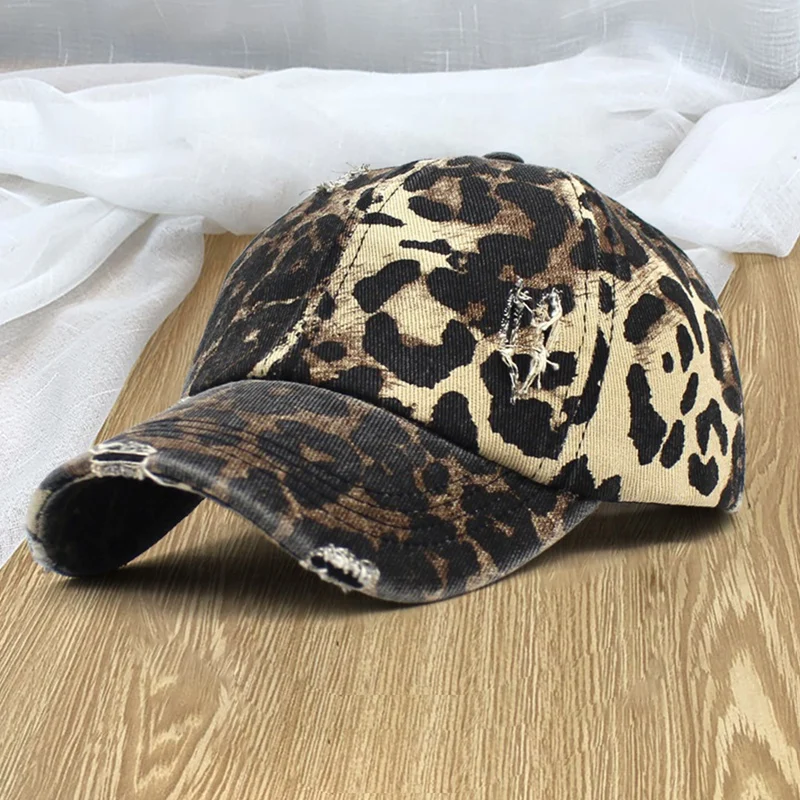 

Men Women's Leopard Print Rock Baseball Caps Sports Dance Party Hats Snapback Sun Hats Hip-Hop Adjustable Caps Gold Gray