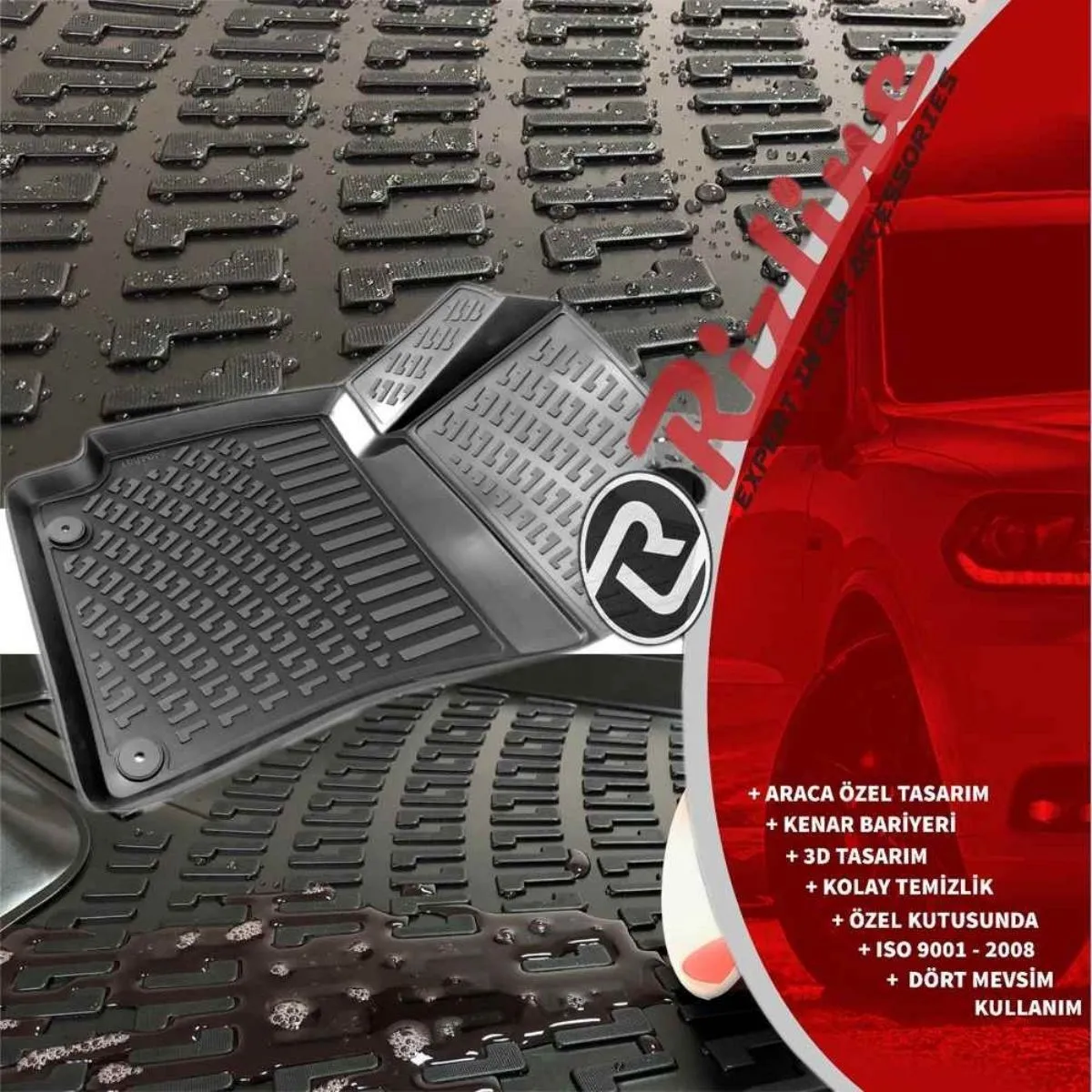 Для Audi A6 после 2014 автомобиля специальный 3D Комплект ковриков для с бассейном Riz