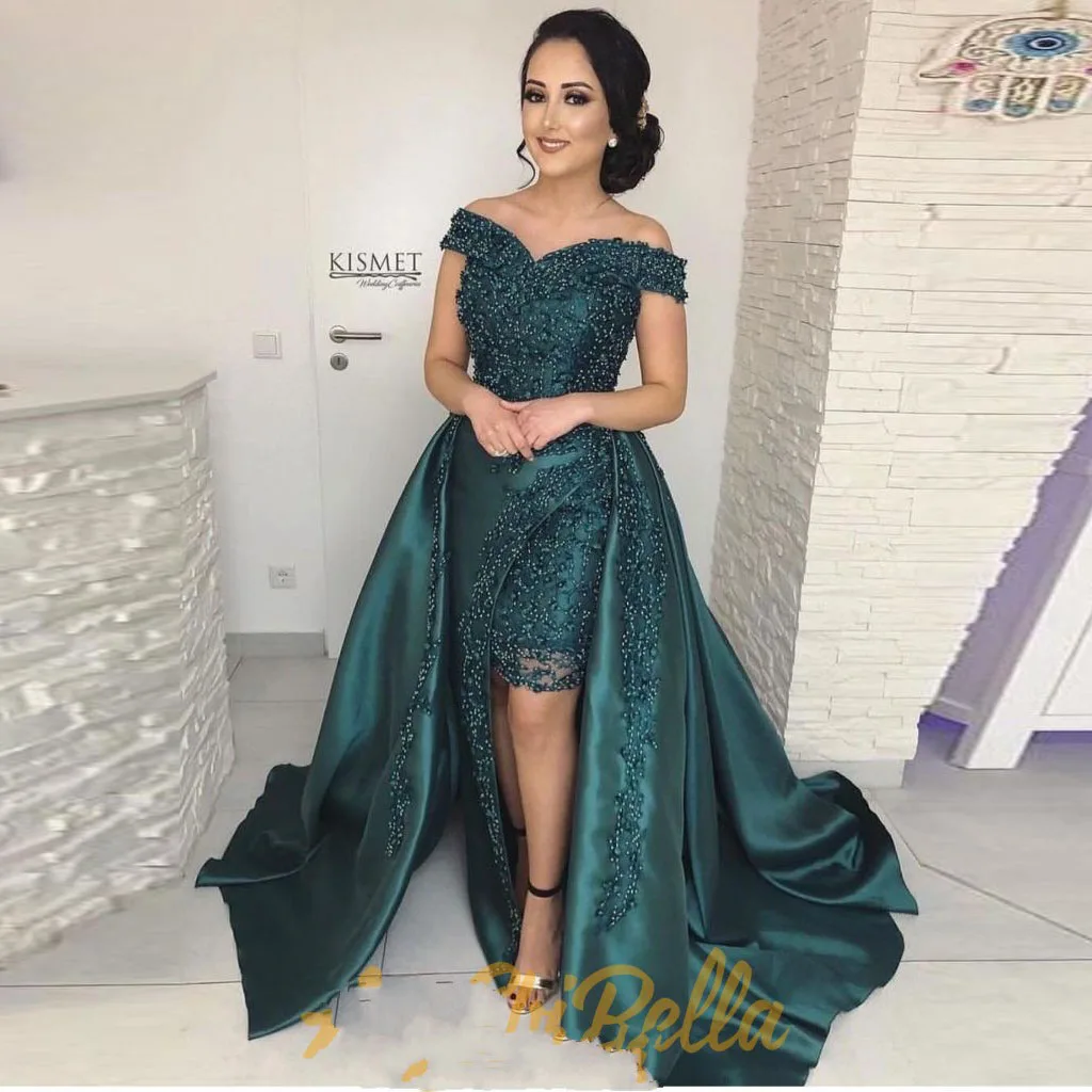picture color Vestido de festa Вечерние платья Длинные на заказ аппликация из бисера платья для выпускного вечера торжественные платья Съемная юбка Охотник robe de soiree - Цвет: picture color