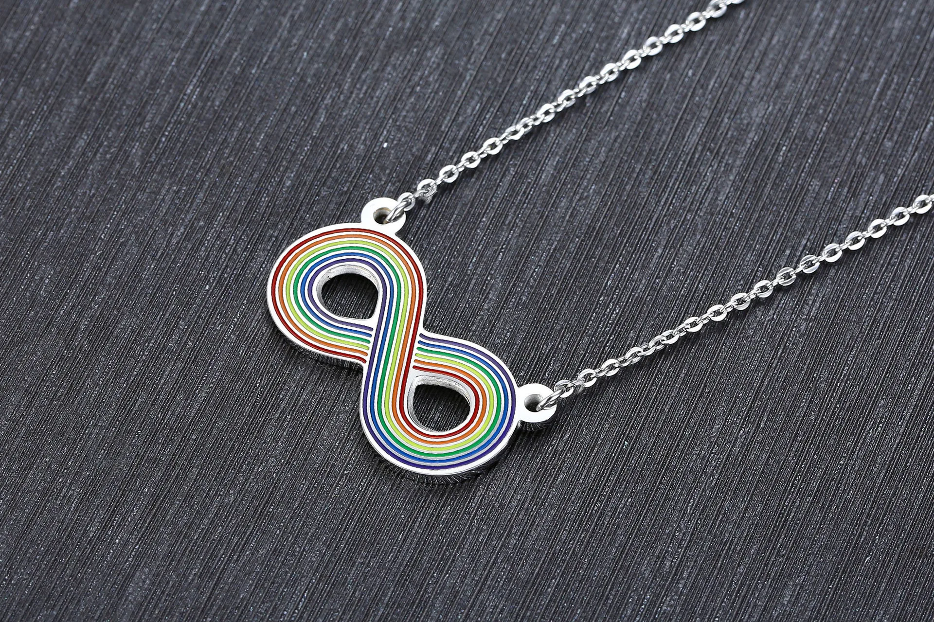

FNL titanium steel GCC20 men's Pendant hip hop necklace hot sell popular single man rainbow shape lover gift