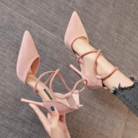 womens dress classy high heels women 2021 spring and autumn new pointed toe stiletto sandals buckle strap internet hot shoes