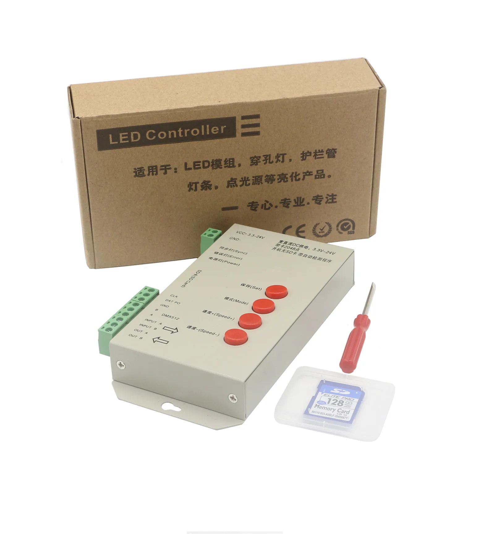 

RGB- T1000S SD-, DC5 ~ 24V WS2801 WS2811 WS2812B LPD6803 SK6812, 2048