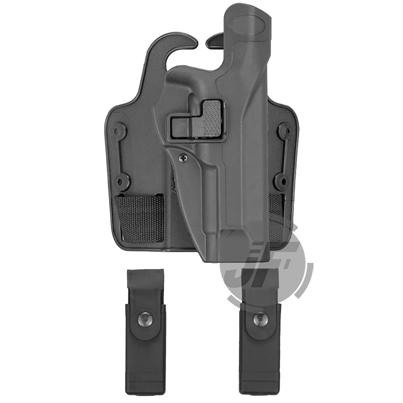 

Tactical Serpa Level 2 Auto Lock Duty Right Hand Leg Thigh Quick Pistol Holster w/ 2x Magazine Pouch For Beretta 92 96 M9 M92