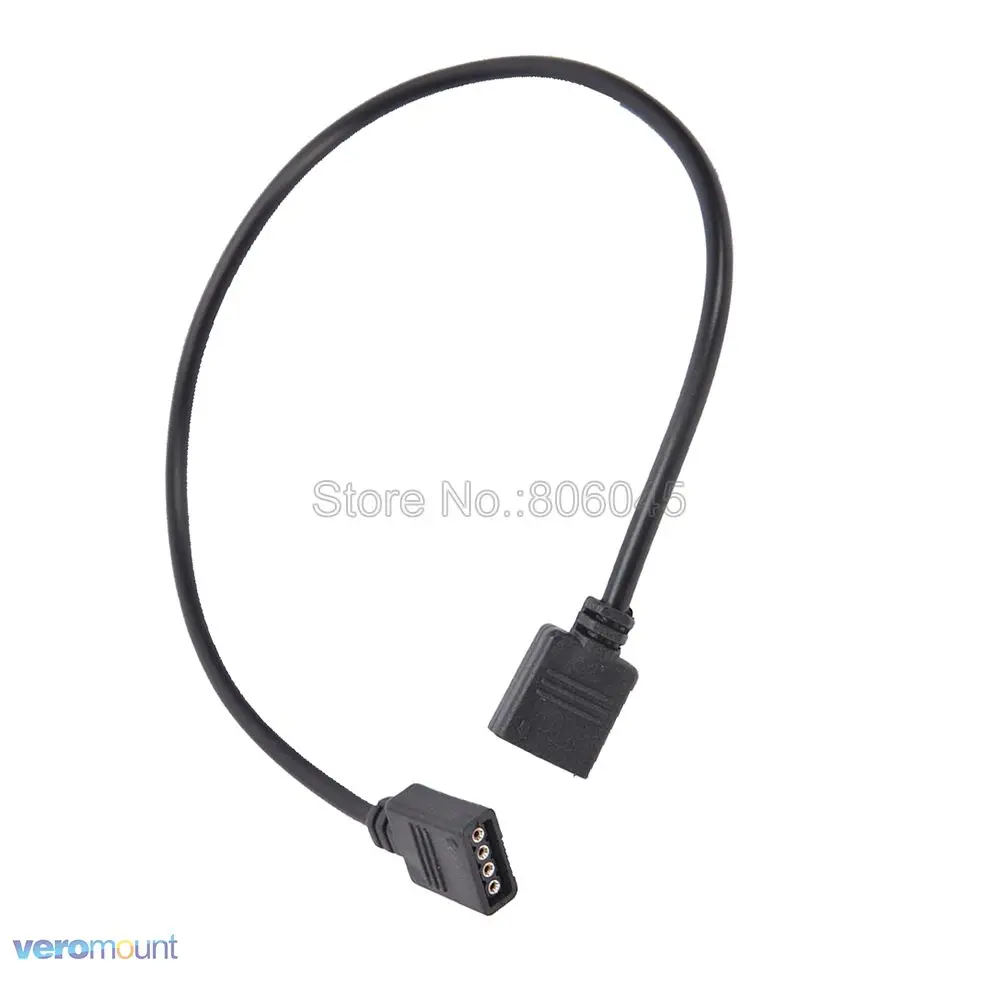 4Pin RGB сплиттер соединитель черный кабель от 1 до 1 2 3 4 5 Женский разветвитель удлинитель для 5050 RGB светодиодные полосы света