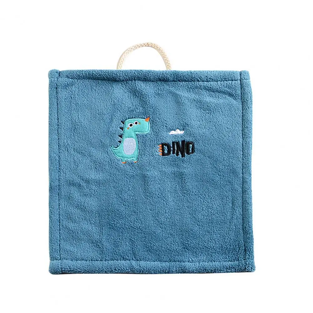 

Hand Towel Hangable Unfading Cartoon Cute Printed Easy Clean Baby Face Towel Absorbent Towel for Bathroom Kitchen