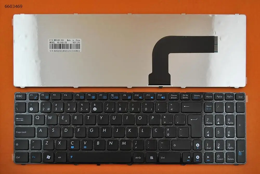 PO португальская новая сменная Клавиатура для ноутбука ASUS G60 G60J G60V G60JX G60VX A73T черная