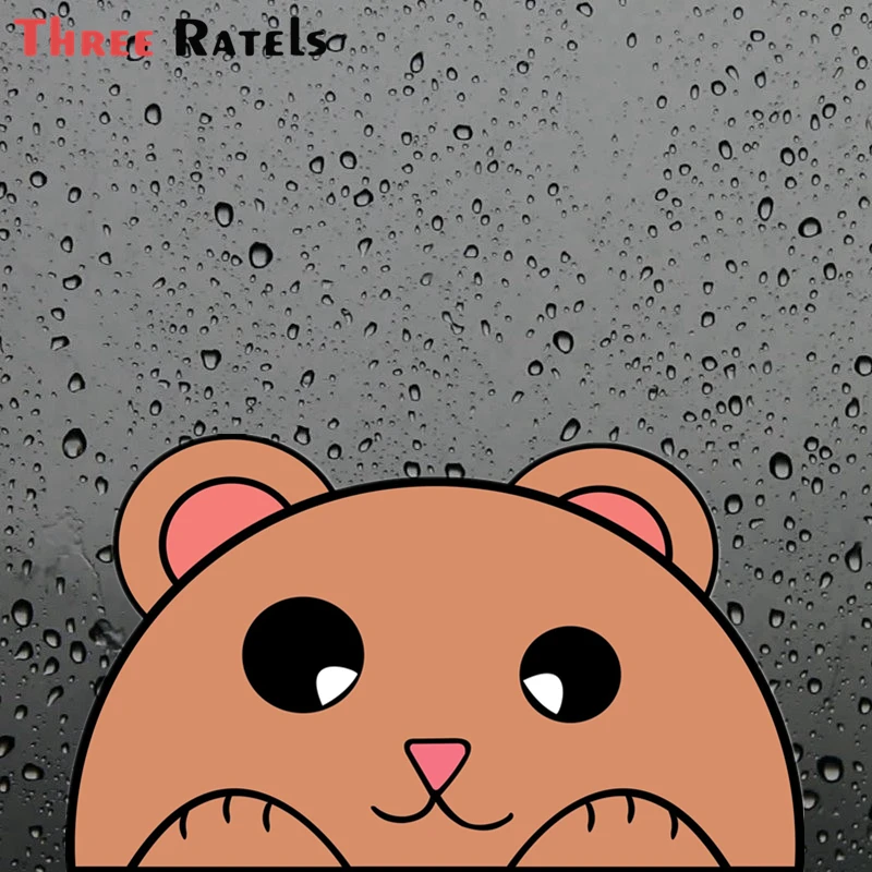 

Three Ratels FC234 Забавный 3D милый хомяк подглядывающий наклейка на ноутбук велосипед автомобиль стикер Амина игрушка багаж скейтборд наклейки