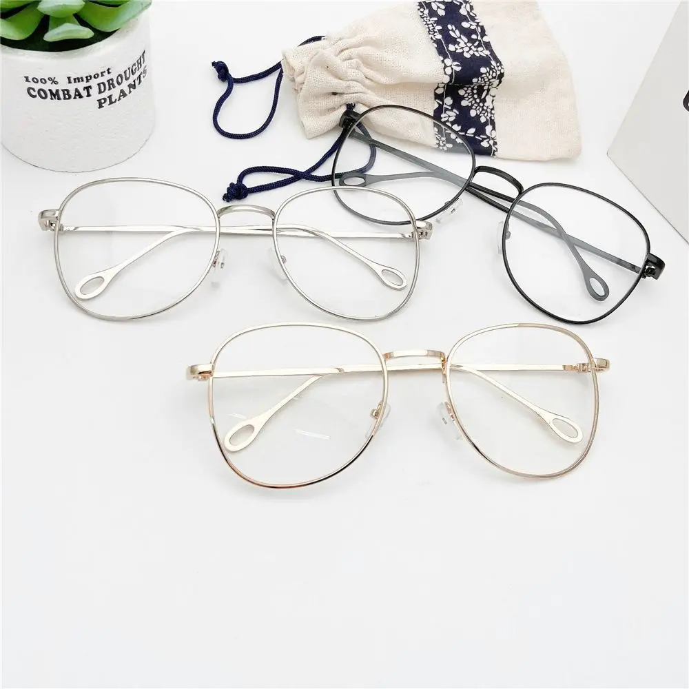 

Fashion Women Men Big Round Frame Retro Optical Glasses Glasses Eyeglasses Flat Mirror Eyewear